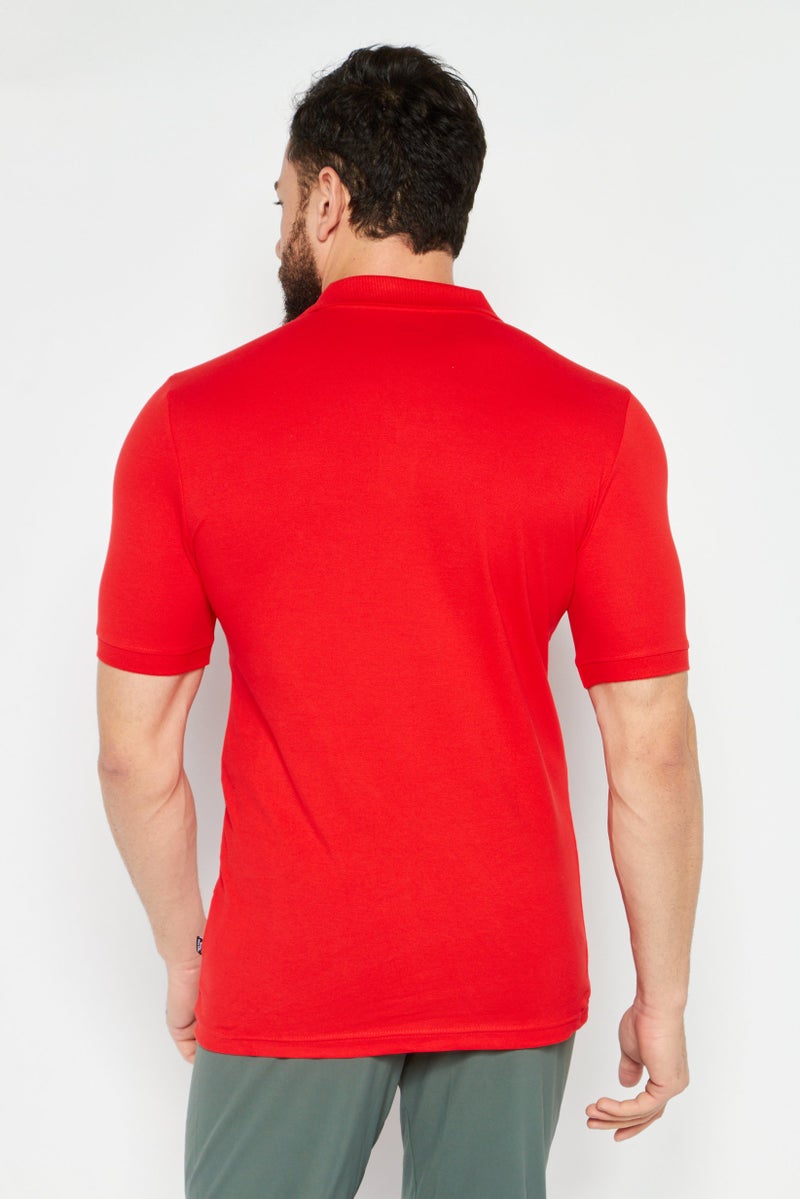 PUMA Men Regular Fit Short Sleeve Outdoor Polo Shirt, Red - Image 4